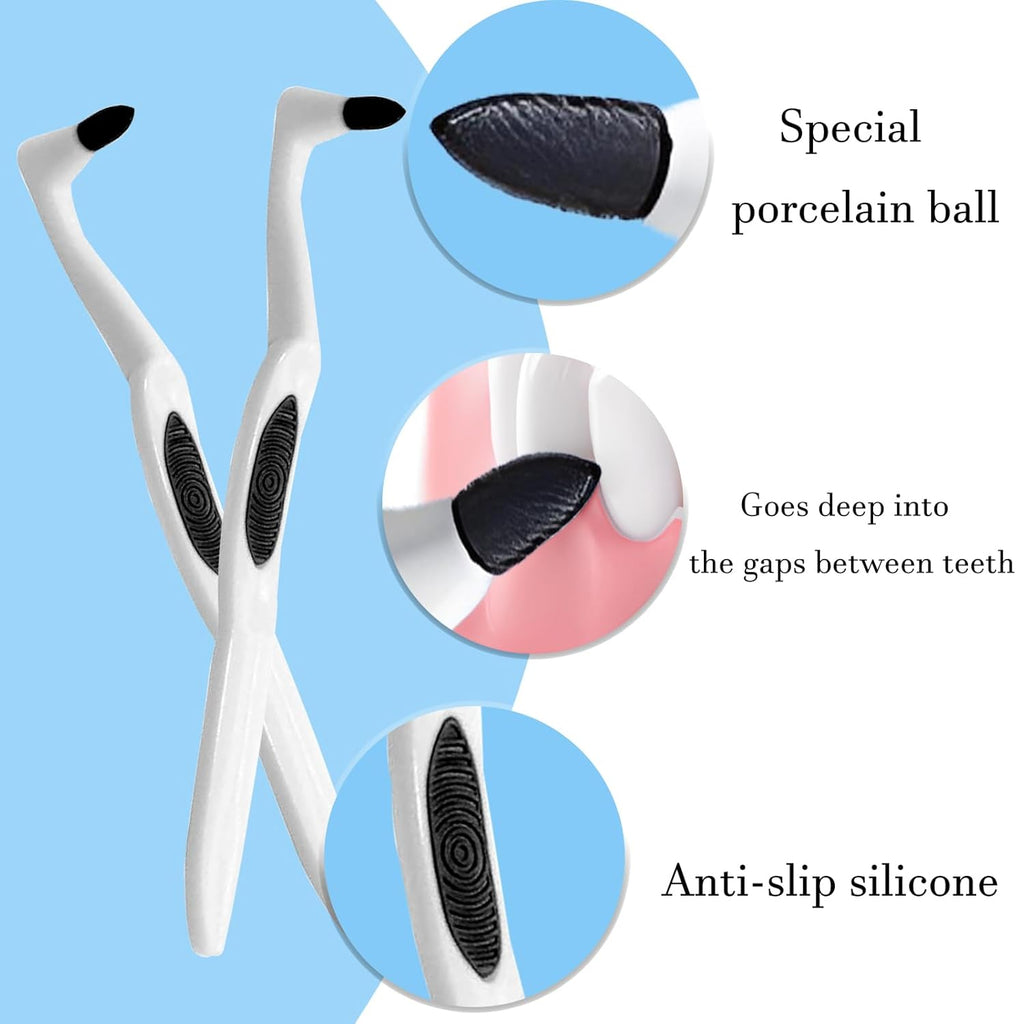 3Pcs Teeth Stain Remover,Tooth Stain Eraser,Tartar Eraser Polisher,Dental Plaque Tool,Eraser for Coffee Stain Teeth Whitening Cleaning Polishing Kit (white)