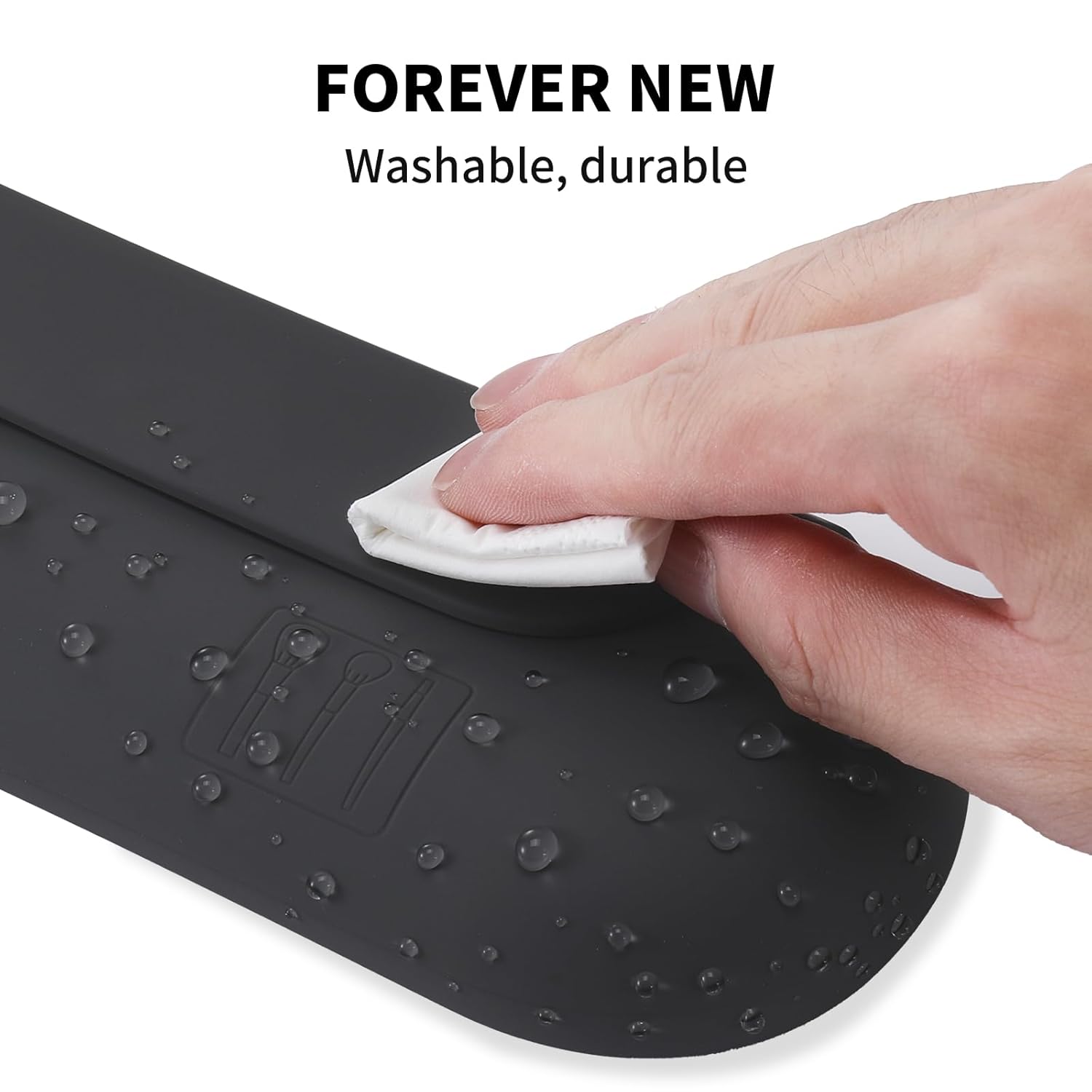 Silicone Makeup Brush Holder Travel Cosmetic Bag：Soft Portable Cosmetic Face Brushes Holder with Upgrade Anti-Fall Out Magnetic Closure, Large Travel Makeup Brush Case - Grey