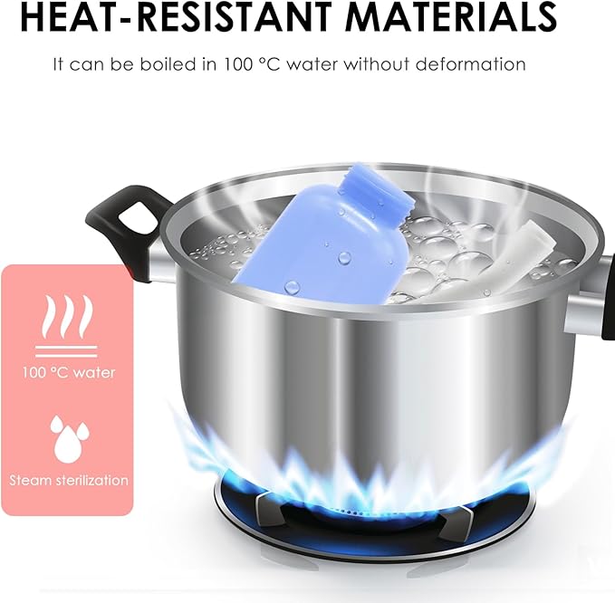 RUFCRIL Mini Peri Bottle, 350ml Portable Travel Bidet with Extra Ring and Carry Bag, TPE Material for High Temperature Resistance, Essentials for Postpartum Perineal Care,Hemorrhoid Treatment, Blue