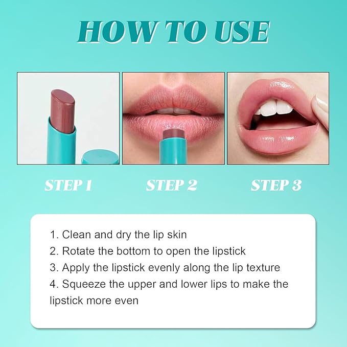 Lip Tint Hydrating, Sheer Strength Hydrating Lipstick,Powerful Moisturizing Water Lipstick Natural Ingredients, Non-Sticky And Long-Lasting, Glossy Lip Tint Stain for Women (4# Peach Coral)