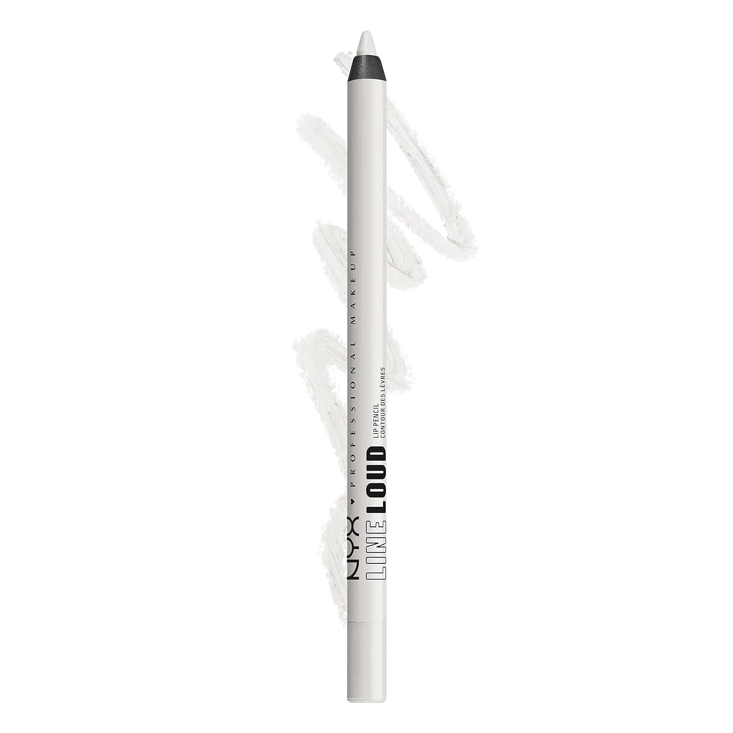NYX PROFESSIONAL MAKEUP Line Loud Lip Liner, Longwear and Pigmented Lip Pencil with Jojoba Oil & Vitamin E - Gimme Drama (White)