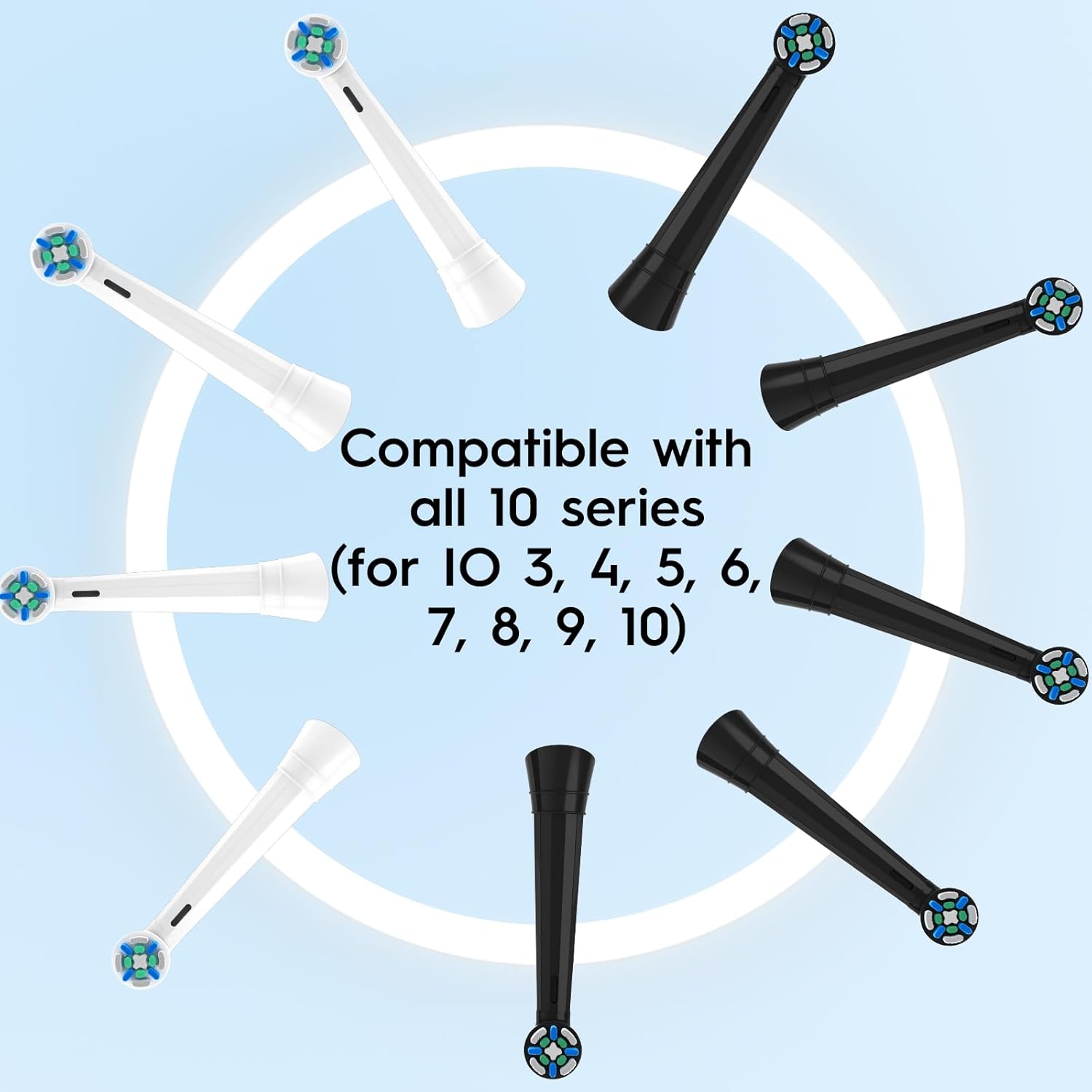 Replacement Heads for IO Replacement Heads,Brush Heads Compatible with Oral B iO 3/4/5/6/7/8/9/10 Series Electric Toothbrush,10 Count IO Refills Head