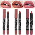 BINGBRUSH 3 Colors Longwear Lipstick Pack Set, Matte Color Stick Ultimate Lip Crayon for Makeup Collection - Nourishing Waterproof Velvet Lipgloss Lip Stain (05# 06# 09#)