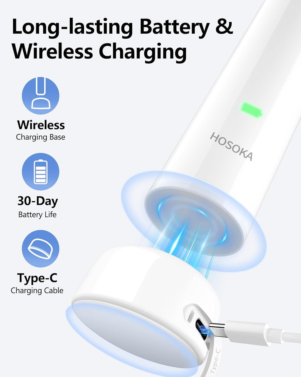 Sonic Electric Toothbrush for Adults, 60° Oscillation & Vibration Smart Toothbrush with Customizable App, 3 Brush Heads, Wireless Rechargeable Travel Wave Electric Toothbrush, IPX7 Waterproof