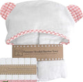 Channing & Yates Premium Boutique Hooded Baby Towels and Washcloth Set - Organic Viscose Made from Bamboo Baby Towel with Hood… (Pink Set)