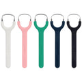 5pcs Colorful Tongue Scraper, Portable Tongue Cleaner with Ergonomic Handle Stainless Steel & Plastic Tongue Scraper for Adults Kids (5 Colors)