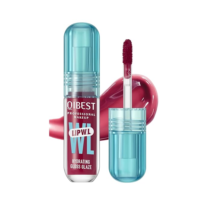 LIP VB Hydrating Gloss Stain – Lip Tint Gloss with 12HR Hydration Long-Lasting Moisture & Shine, Smooth Lip Stain with Glossy Finish, Non-Sticky, Rich Color for All Skin Tones (04# Mauve Rose, 1)