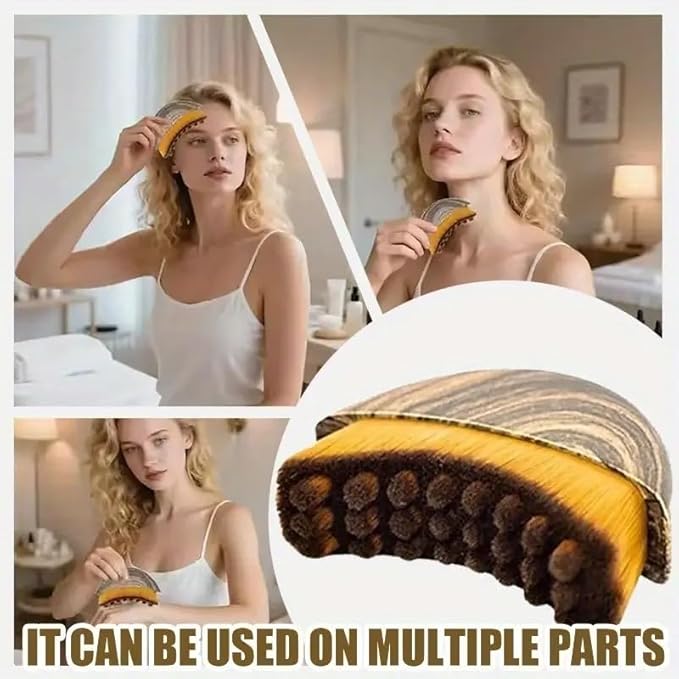 Lymphatic Contour Face Brush - Gentle Lymphatic Massage for Sculpted Jawline & Reduced Puffiness | Soft Bristles, Portable, Travel-Friendly (1pc)