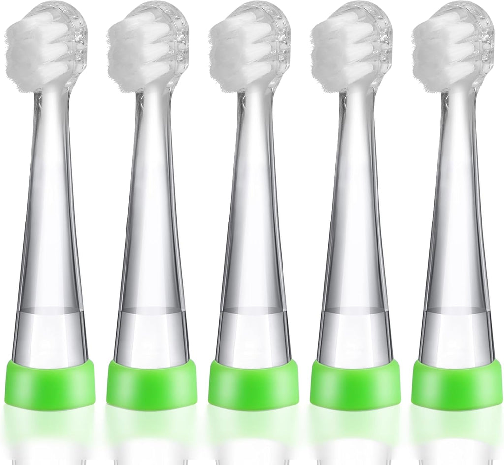 Baby Toothbrush Heads Compatible with Papablic BabyHandy/Toddler Sonic Electric Toothbrushes, Compatible with Brush-Baby BabySonic/Seago SG902/SG602, 5 Pack (8-18 Month)