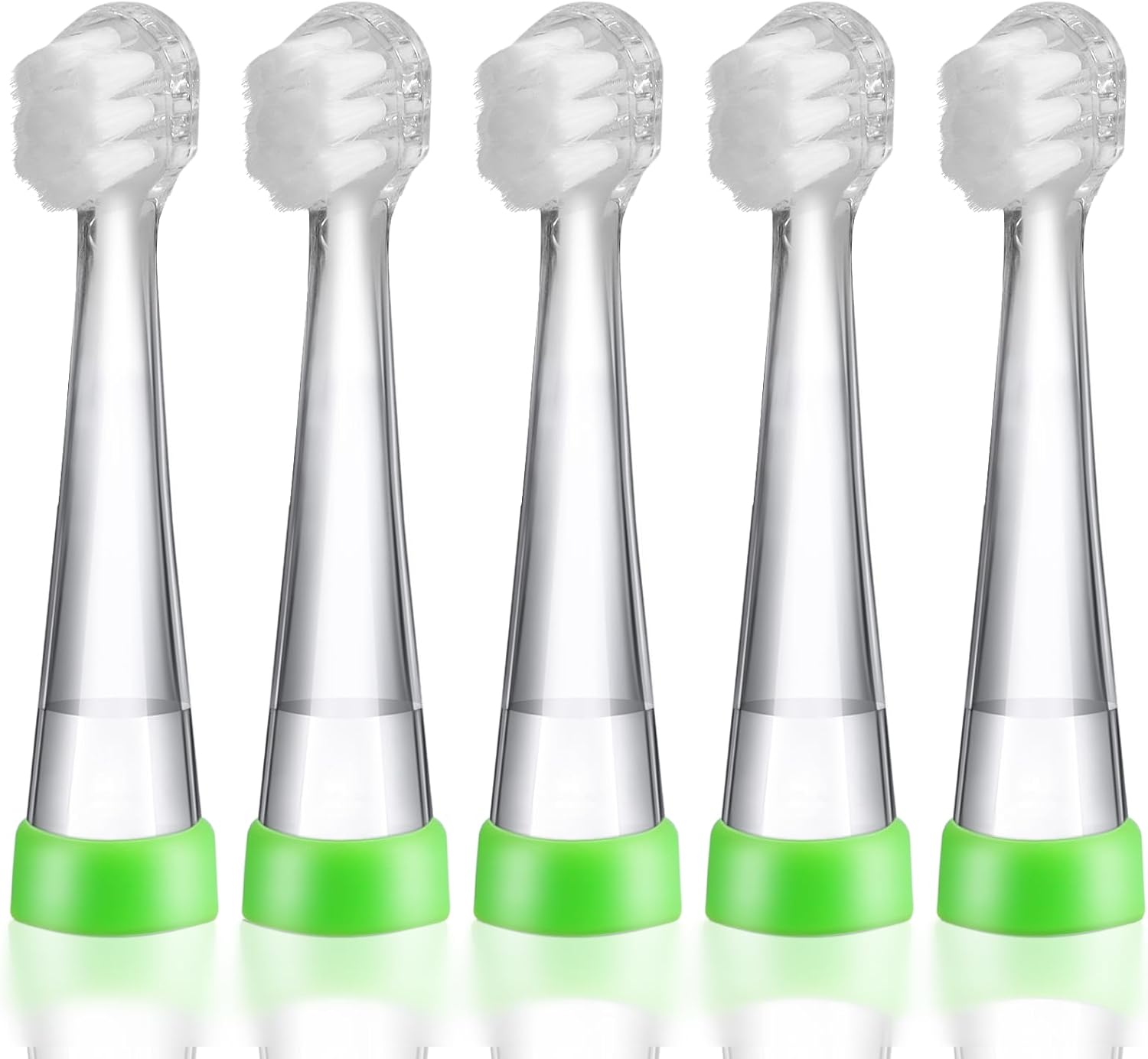 Baby Toothbrush Heads Compatible with Papablic BabyHandy/Toddler Sonic Electric Toothbrushes, Compatible with Brush-Baby BabySonic/Seago SG902/SG602, 5 Pack (8-18 Month)