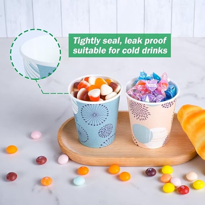 [300 Pack] 5 oz Mini Paper Cups, Small Mouthwash Disposable Bathroom Cups, Paper Coffee Cups 5 Ounce for Bathroom, Supermarket, Birthday Party, Travel, Events, Picnic, BBQ