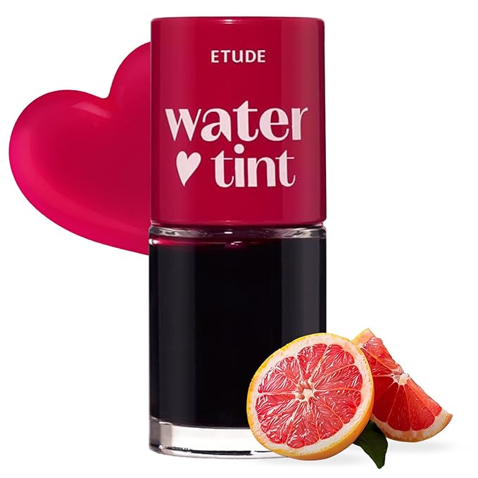 ETUDE Dear Darling Water Tint – Red Grapefruit Ade | Korean Lip Stain & Lip Tint for Hydrated Pink Lips, Smudge-Proof Long-Lasting Lip & Cheek Makeup | K-Beauty Gift, Stocking Stuffers