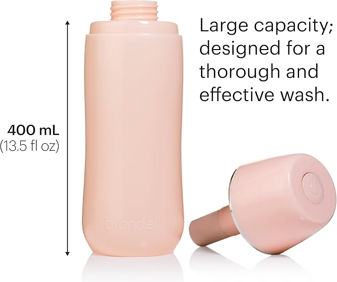 Brondell GoSpa Advanced Portable Bidet for Travel–Pop-Up Nozzle System –High-Quality Compact Bidet with Discreet Travel Bag for Convenient Storage–400mL, Pink