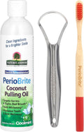 PerioBrite Coconut Pulling Oil 8 Ounce | Promotes White Teeth | Supports Oral Wellness | Mint Flaovred | Gluten Free | Non-GMO | Alcohol Free | Flouride Free | Kosher