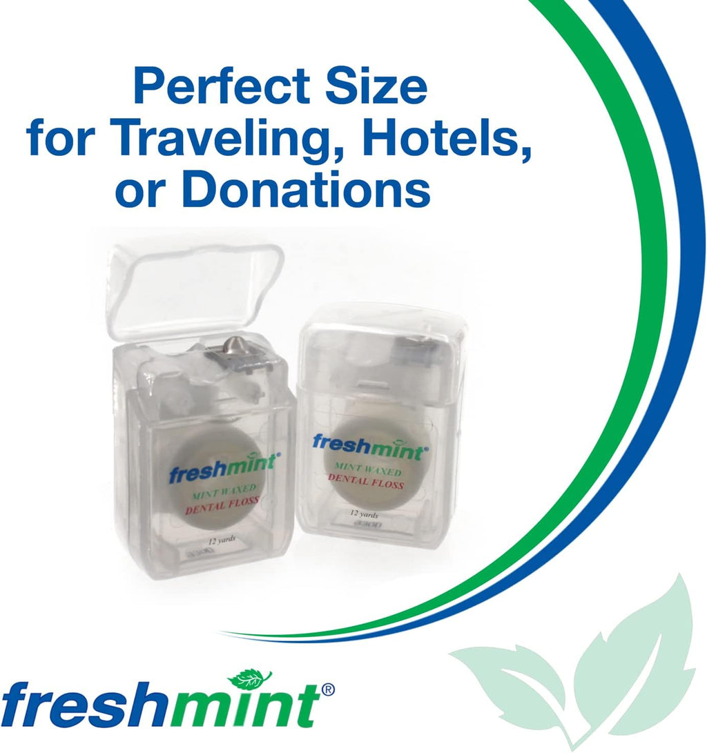 144 Spools of Freshmint® 12 Yards Mint Waxed Dental Floss
