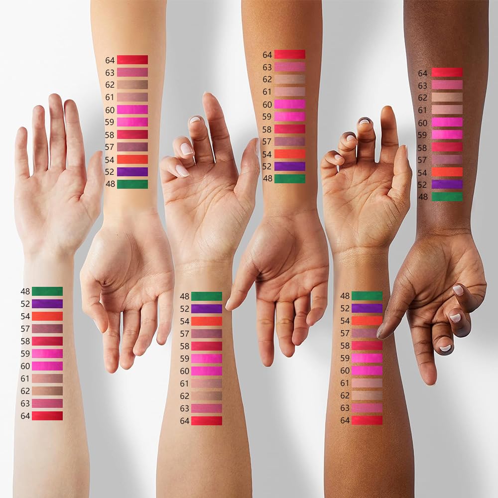 1Pcs 2 in 1 Hot Mauve Matte Lip Liner and Liquid Lipstick Stain Makeup Set for women, Hot Mauve Long Lasting Smudge Proof Lip Tint Matte Finish Lip Gloss for All-Day Color Hold Easy to Use 63#