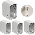 Toothbrush Holder Wall Mounted Toothbrush Holders for Bathrooms, Tooth Brush Holder for Travel and Home, Single Toothbrush Organizer with Cover for Shower 4PCS