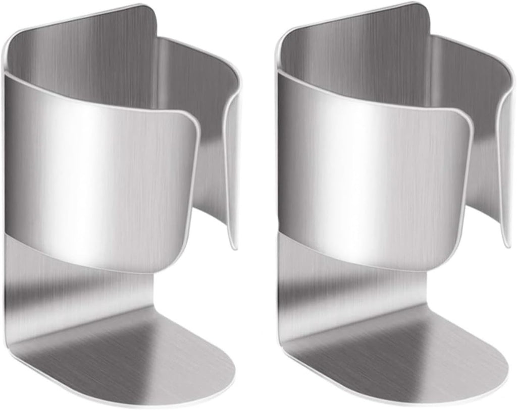 Electric Toothbrush Holder Wall Mount, 304 Stainless Steel Self-Adhesive Bathroom Organizer for Electric Toothbrush, Toothpaste & Face Wash-Space Saving, Waterproof, Holds Up to 10lbs (Silver 2 Pack)