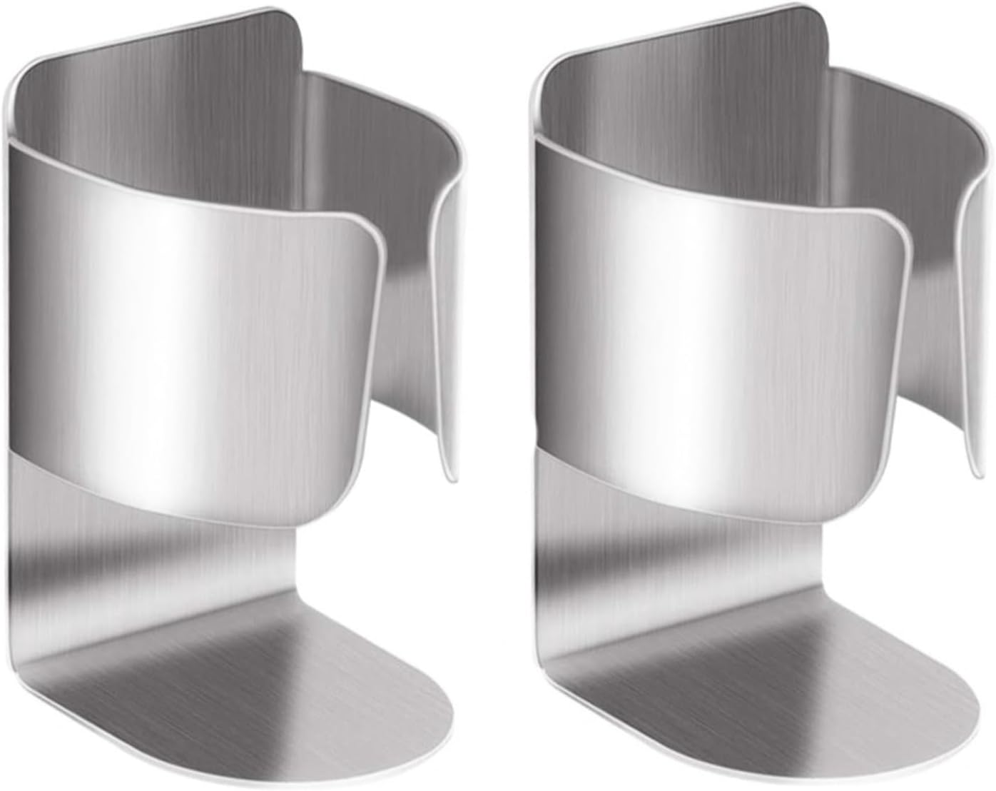 Electric Toothbrush Holder Wall Mount, 304 Stainless Steel Self-Adhesive Bathroom Organizer for Electric Toothbrush, Toothpaste & Face Wash-Space Saving, Waterproof, Holds Up to 10lbs (Silver 2 Pack)