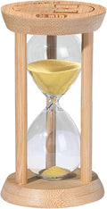 30 Minute Wooden Sand Timers,Large Bamboo Gold Sand Hourglass for Productivity, Meditation & Decor, 30 Min Reloj De Arena Sand Watch for Kitchen, Office, Game, Classroom, Yoga