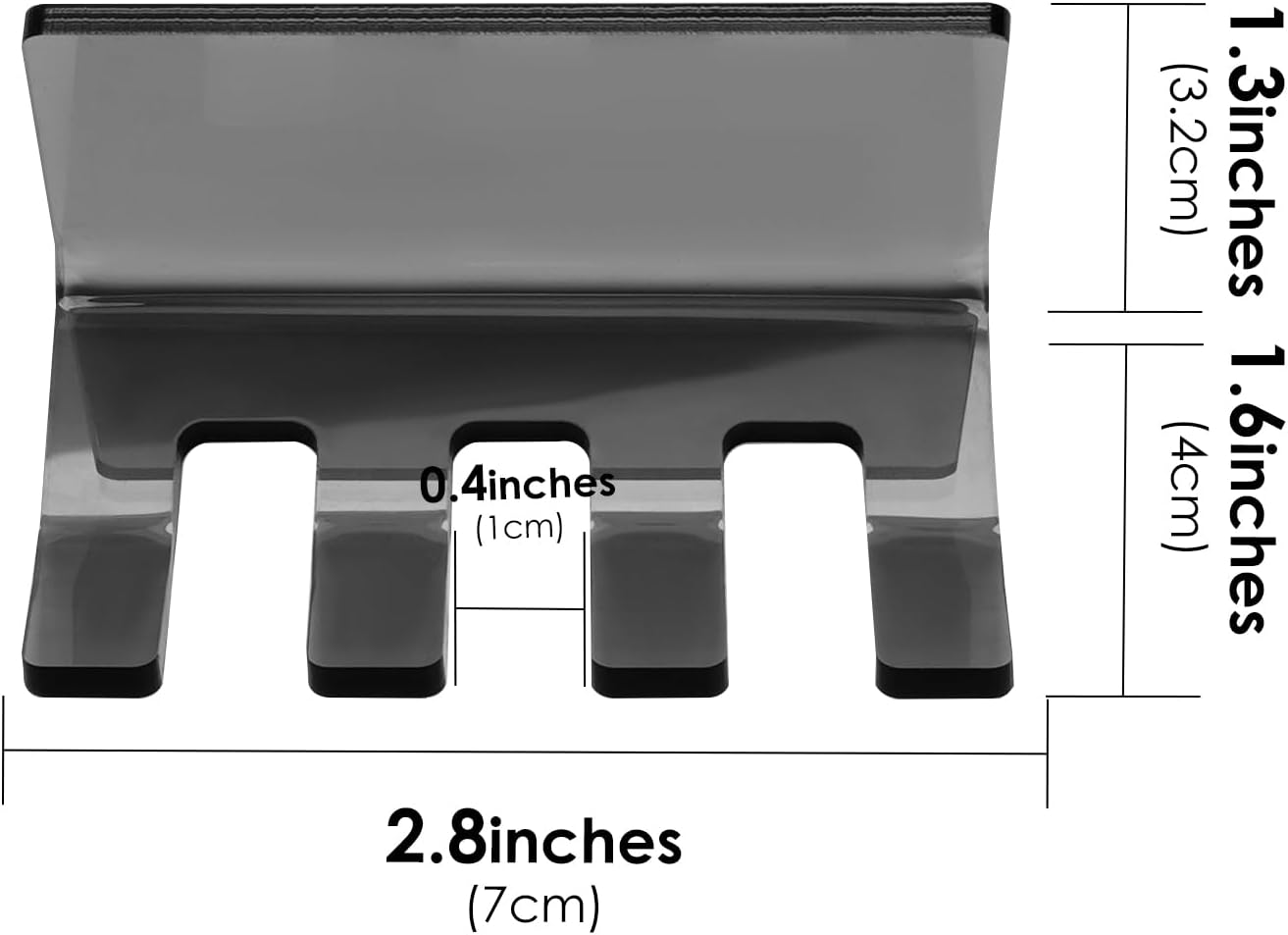 Self Adhesive Toothbrush Holders Wall Mounted, 3 Slots Electric Toothbrush Organizer for Shower, Multipurpose Rack Hanger for Power Plug, Razor, Key(Gray Clear)