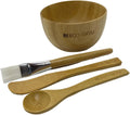 Face Mask Mixing Bowl Set Bamboo,4 Pack Diy Facial Tools For Skin Care,Facemask Mixing Tool Kit With Facial Mask Bowl,Spatula,Spoon,Brush Applicator,Facial Esthetician Supplies