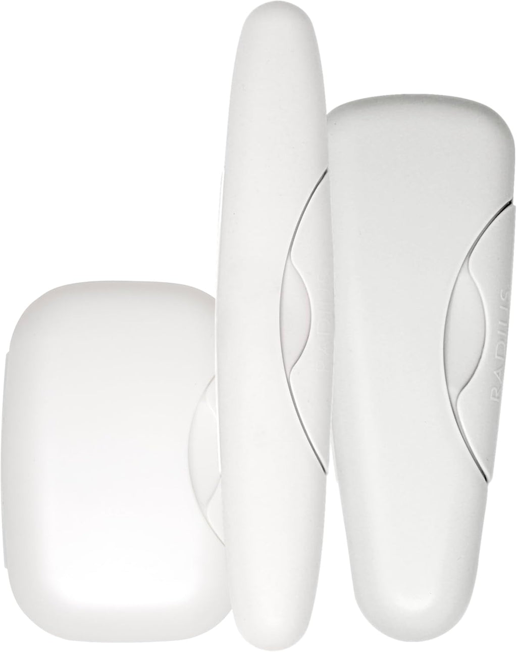 RADIUS Travel Case Value Pack, 3 Count (Toothbrush, Razor, Soap), BPA-Free Recycled Plastic, Portable for Bathroom, School, Home, Camping - White