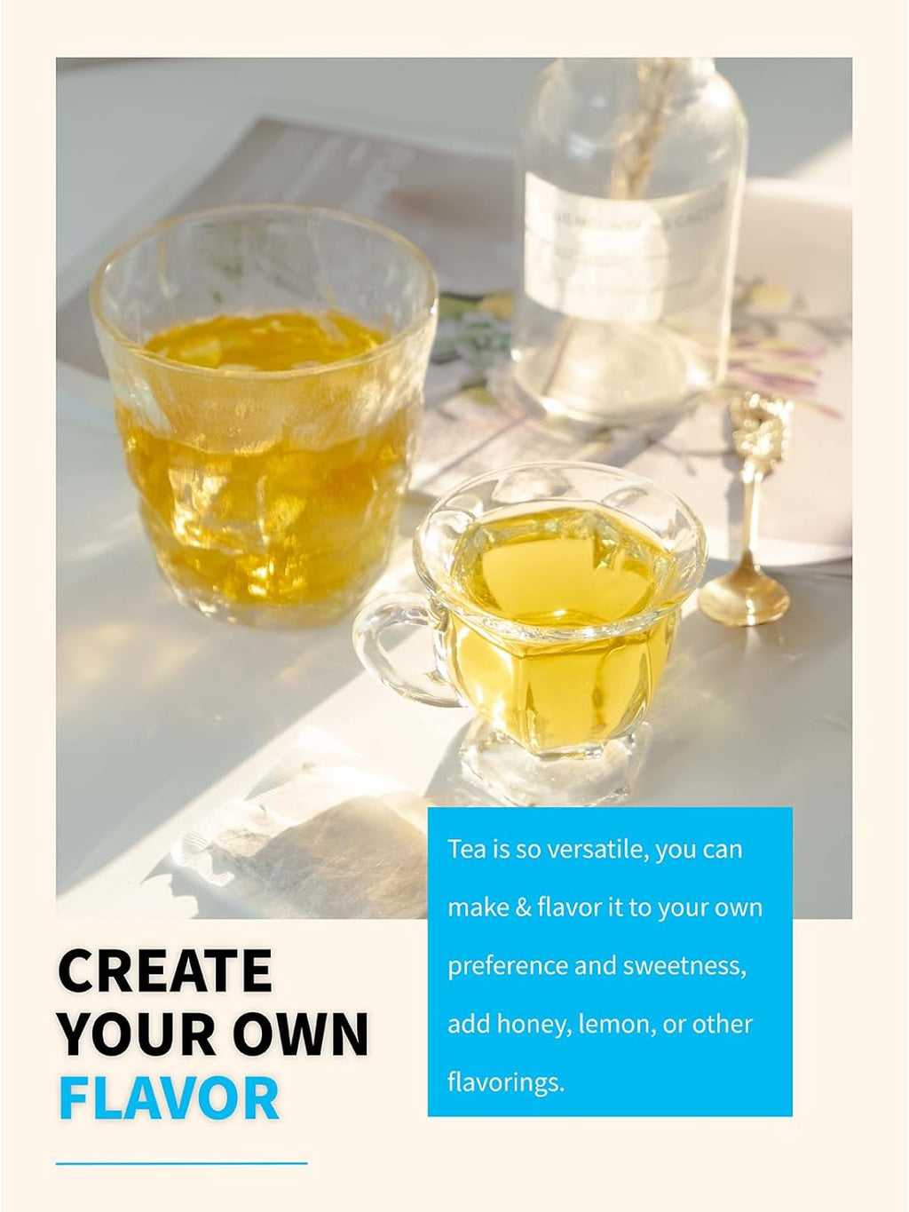 TeeLux Peppermint Tea Bags, Natural Peppermint Herbal Tea, Refreshing & Soothing Mint Tea, Caffeine Free, 100 Count