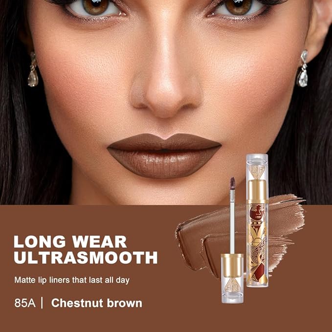 Velvet Matte Lip Stain – Long Lasting Waterproof Liquid Lipstick, Transfer-Proof Lightweight Lip Gloss, Non-Sticky Soft Matte Lip Tint with High Pigment, Smudge-Proof Lip Stain for All-Day Wear #85A