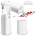 Ventilated Toothbrush Travel Case with Toothpaste Dispenser Portable Travel Toothbrush Holder – Leakproof Twist-Lock Design | for Electric/Manual Brushes, Gym, Camping & School