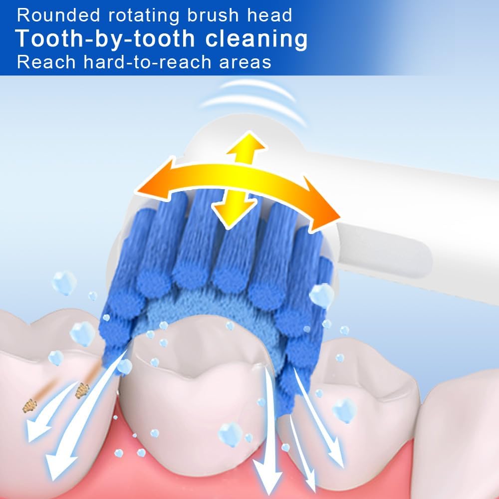 Sensitive Gum Care Brush Heads Compatible with Oral-B Electric Toothbrush, 16 Pcs Professional Toothbrush Heads for Oral B Replacement Heads Refill Pro 500/1000/1500/3000/3757/5000/7000/7500/8000.