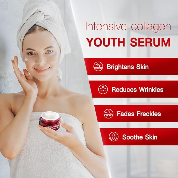 12X Age-Defying Collagen Serum, Anti Aging Face Cream, Anti Wrinkle Cream for Women, Face cream for Women, Anti Aging Skin Care, Brightening Serum, Hydration - 1.05oz
