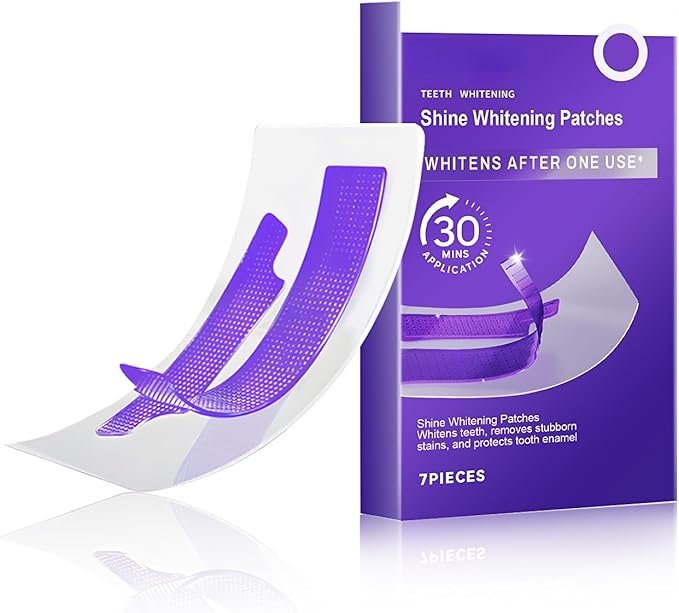 Teeth Cleaning Patches for Daily Dental Care, Purple Tooth Strips with Colour Correction, Gentle Brightening, Gum Care & Stain Removal, Suitable for Sensitive Teeth