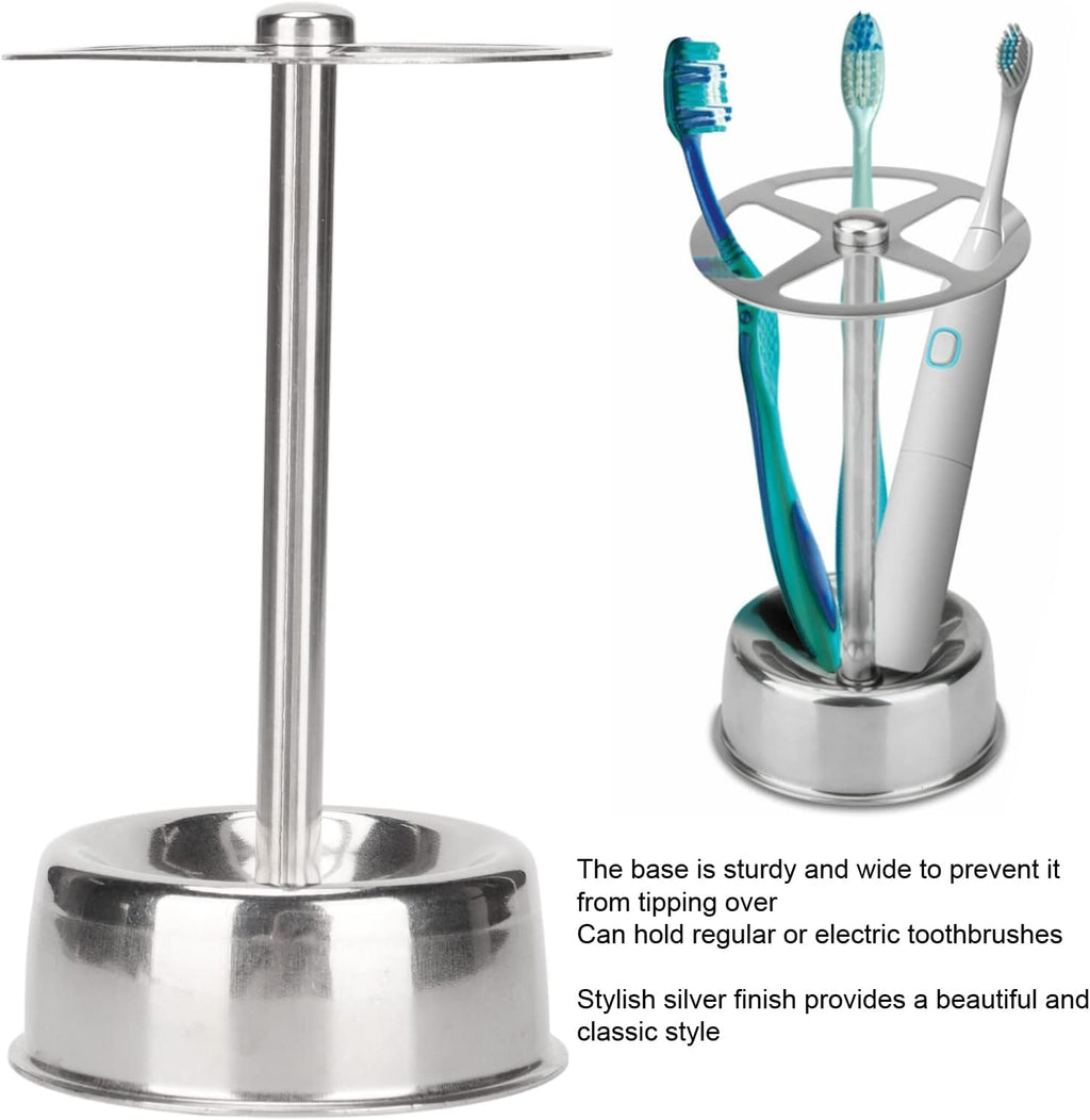 Toothbrush Holder, Tooth Brushing Holder, Stainless Steel Bathroom Toothbrush Organizer for Bathroom, Shower, Makeup Tools