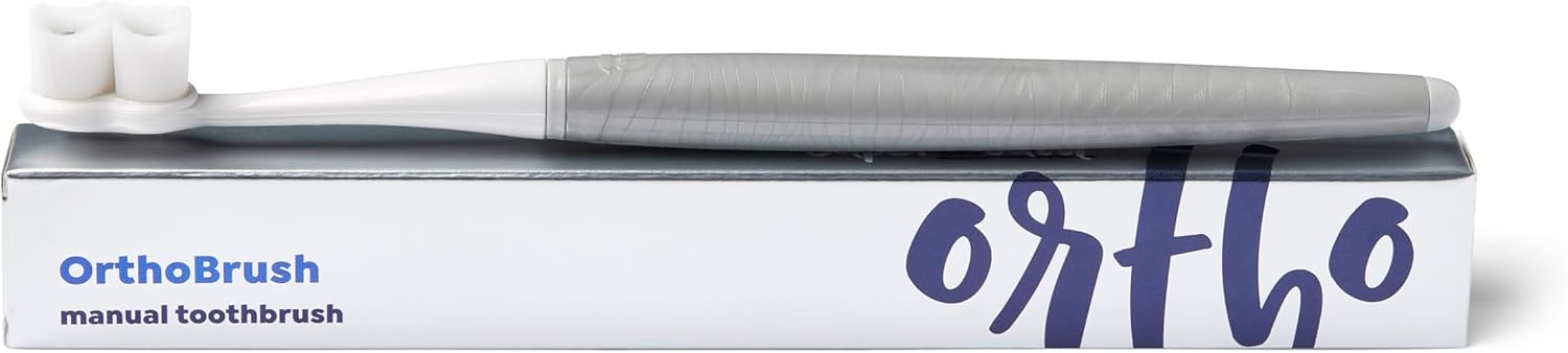 SuperMouth OrthoBrush Manual Toothbrush – Soft Bristles for Braces, Deep Clean Around Brackets & Wires, Conform to Teeth’s Curves & Protects Against Cavities & Stains