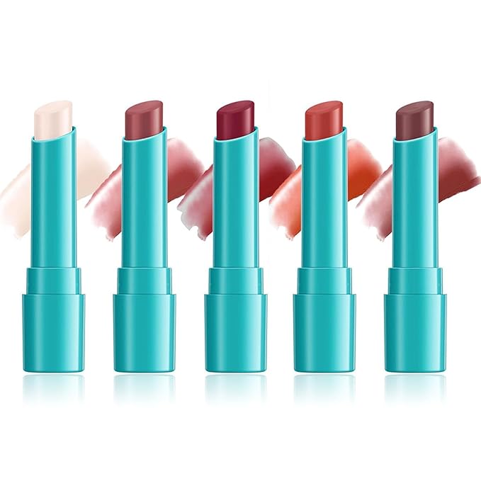 Charm Kiss 5pcs Lip Tint Hydrating Set, Moisturizing Lip Oil Balm, Waterproof Lip Gloss Non-Stick Cup Lip Tint Stain