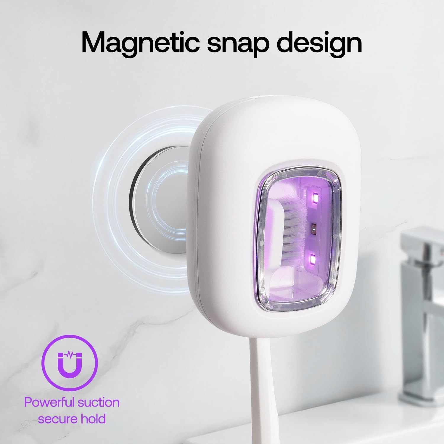 UV Toothbrush Covers Case and Holder,Dual UVC Light(2X Stronger), Clear Window,Toothbrush Cleaner Portable Brush Cover and Travel Case Fits Most Electric and Manual Toothbrushes