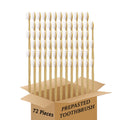Bamboo Toothbrush Prepasted Disposable Toothbrsuh Soft Bristles Prepasted Toothbrush,Disposable Toothbrsuh (72 White)