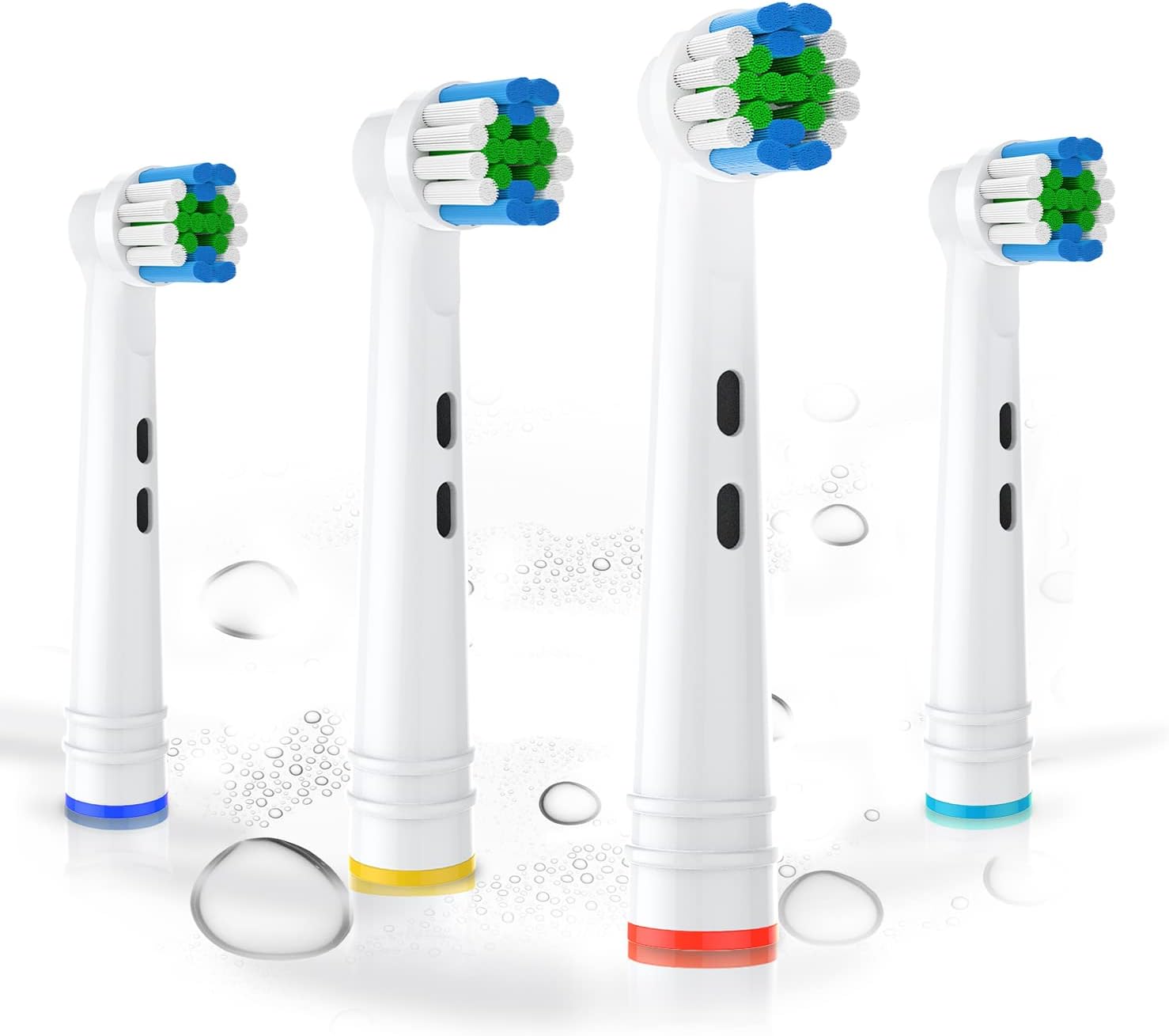 Replacement Toothbrush Heads Compatible with Oral B Electric Toothbrushes, 4 Count, Small Round Head for Pro Series, Refills for Braun Model 3756 3757 3744 3765 4729 4731