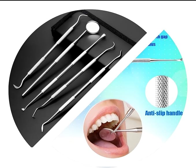 Dentist Kit Pro 6-Pack Dental Care Kit with Stainless Steel Tools - All-in-One Tooth Care Products for Personal Oral Hygiene & Pet Use