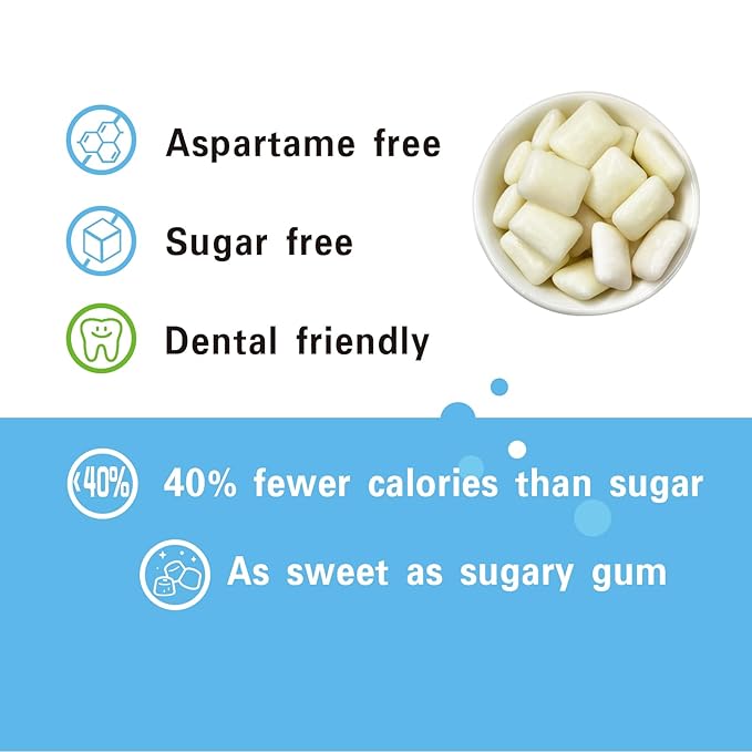 DC24 DAILY CARE 100% Xylitol Gum, No Aspartame, Sugar Free Peppermint Chewing Gum, Natural Flavors, Gluten Free, Vegan, 60 Pieces, Pack of 2