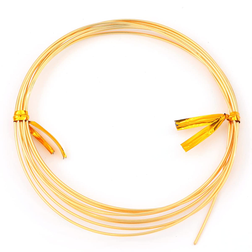 18K Gold Plated Wire 1.0mm 2 Meters Bead Cord for Bracelet Necklace Charm Beading Jewelry Making Findings