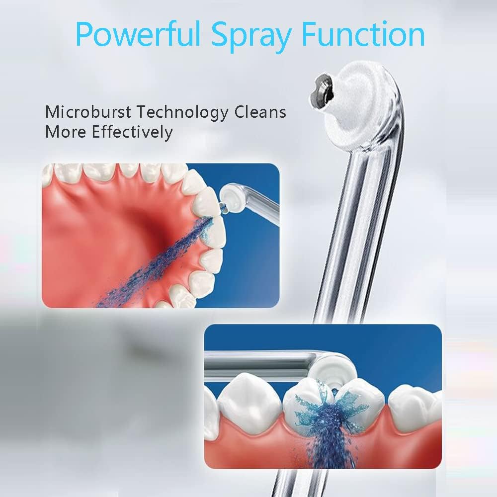 2PCS Oral Irrigator Nozzle Fit for Philips Soni care AirFloss Ultra HX8032/HX8331/HX8332/HX8340/HX8341/HX8381, Generic Soni care Flosser Replacement Heads