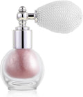 Peach Pink Highlighter Spray for Face and Body, Rich Color Loose Shimmer Powder Long Lasting Sparkly Spray High Gloss Makeup for Women Rave Festival Prom Stage Wedding Party, #3