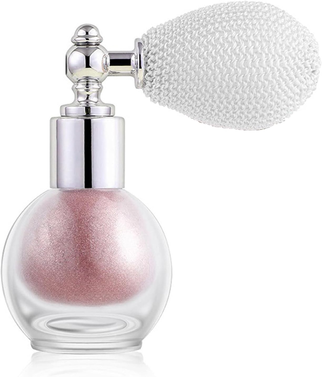 Peach Pink Highlighter Spray for Face and Body, Rich Color Loose Shimmer Powder Long Lasting Sparkly Spray High Gloss Makeup for Women Rave Festival Prom Stage Wedding Party, #3