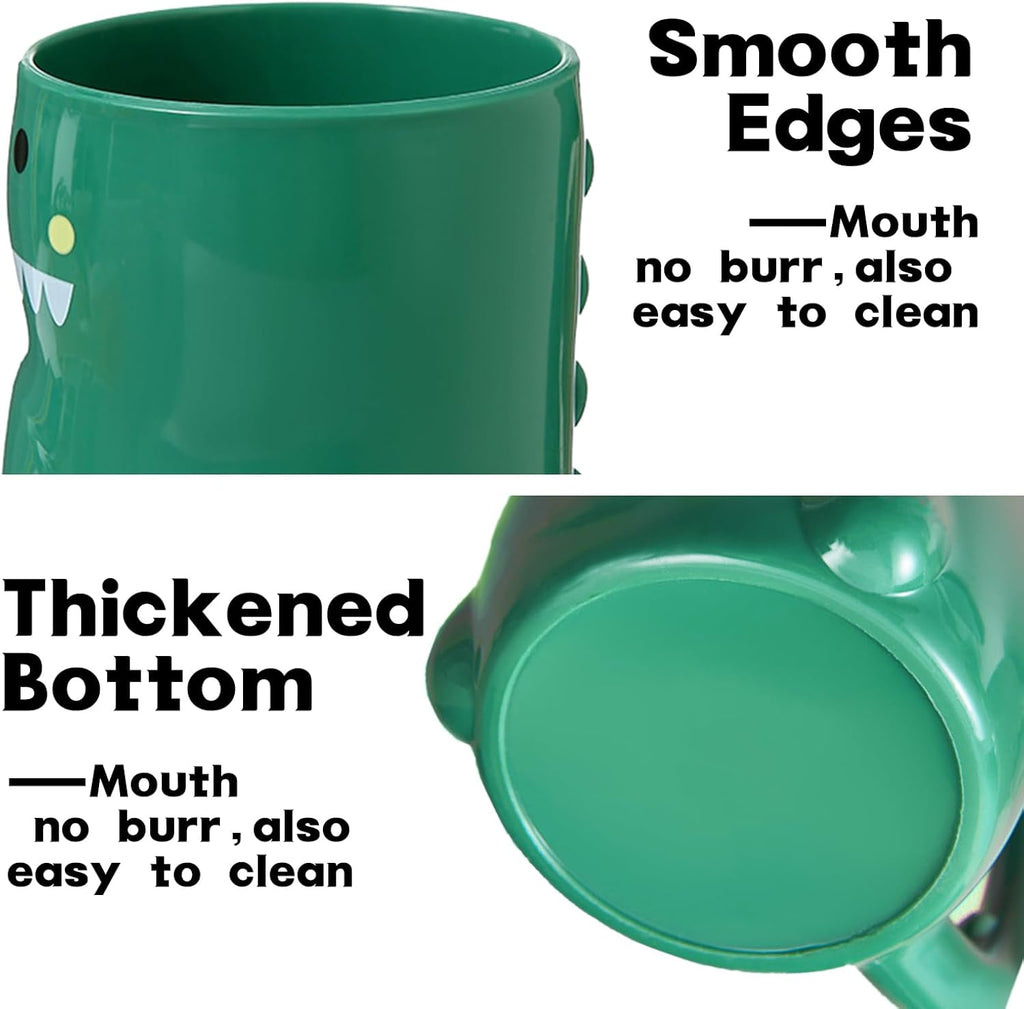 Kids Toothbrush Set - with Soft Bristles Toothbrush and Rinse Cup for Kids Toddler - Fun Brushing for Children - Toddler Toothbrush Soft Toothbrush Kit (Dinosaur)