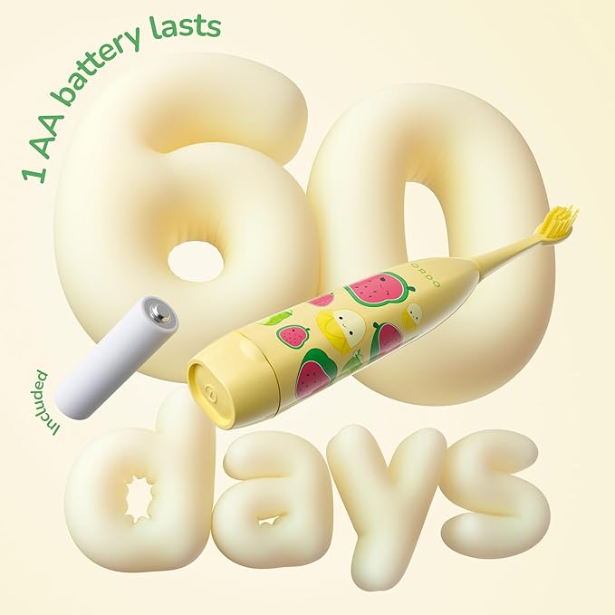 ORDO Squishmallows Toothbrush, Sonic Battery Toothbrushes for Kids, Soft Bristles, Extra Brush Head Inc, Gift for Kids Aged 4 Years and Up, Battery Included, Wanda