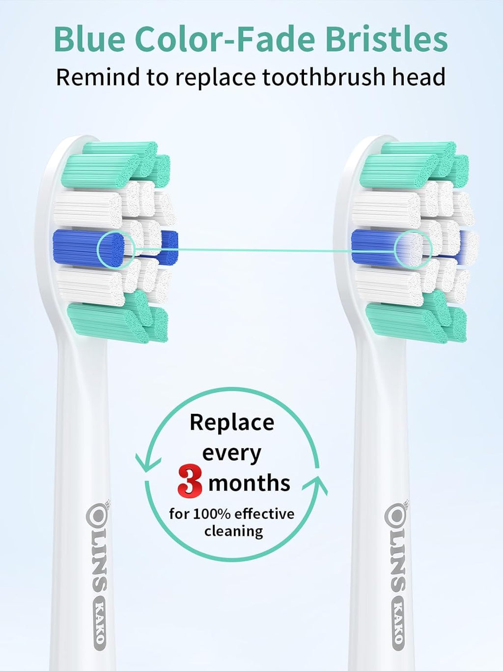 Replacement Brush Heads for Philips Sonicare Toothbrush Handles Toothbrush Heads for Sonicare (Pack of 8)