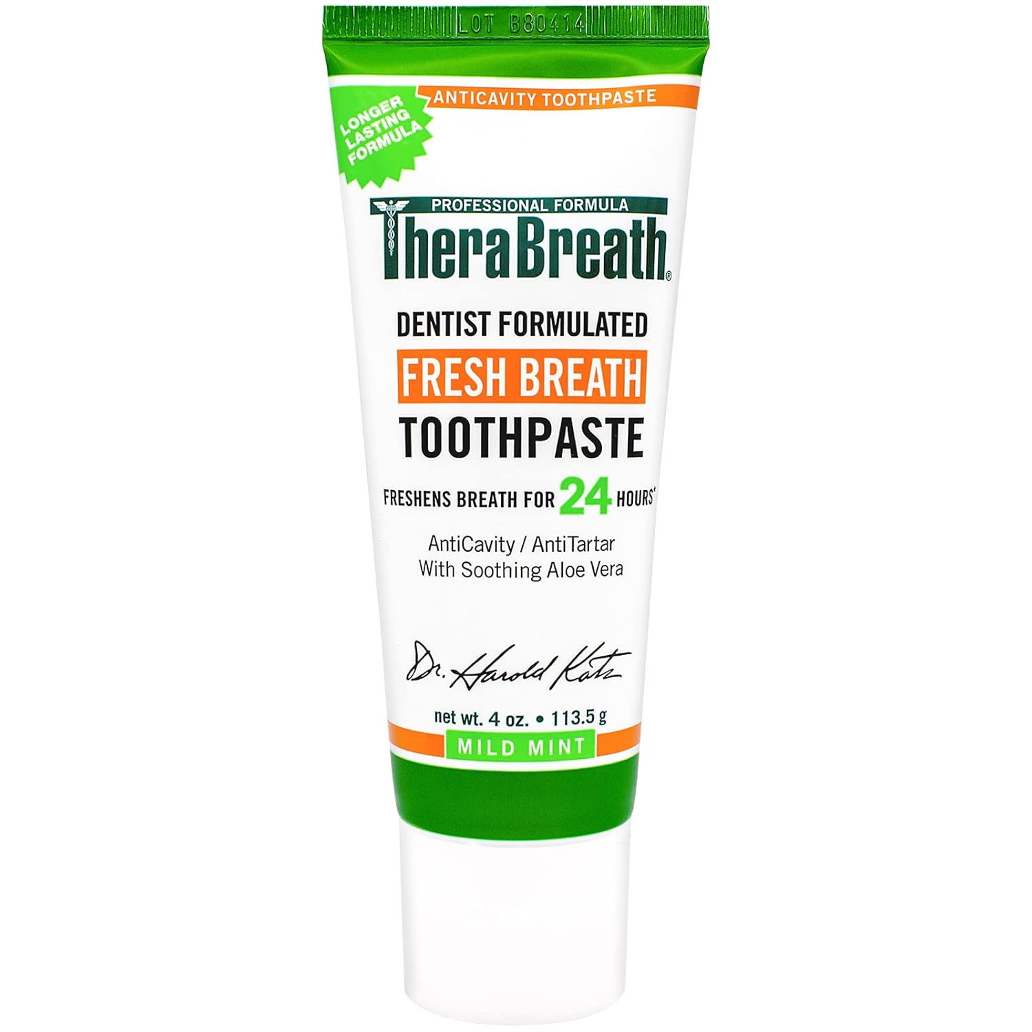 TheraBreath Dry Mouth Oral Rinse, Tingling Mint, Dentist Formulated, 16 Fl Oz (2-Pack) & Fresh Breath Dentist Formulated 24-Hour Toothpaste, Mild Mint, 4 Ounce (Pack of 2)