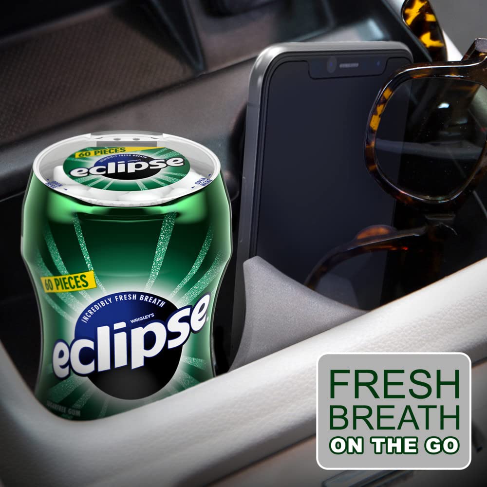 ECLIPSE Spearmint Sugarfree Gum, 60 Count (Pack of 4)